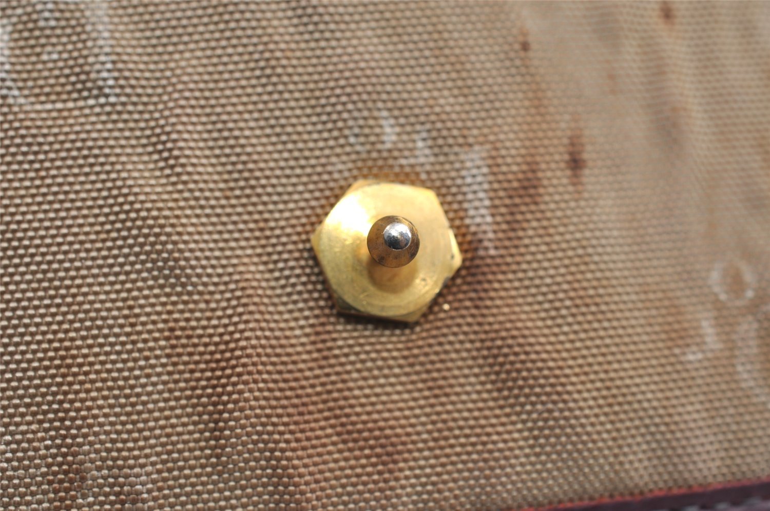 Authentic Christian Dior Chain Shoulder Hand Bag Purse Nylon Leather Beige 7654I