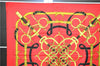 Authentic HERMES Carre 90 Scarf "Eperon d'or" Silk Red 7656C