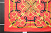 Authentic HERMES Carre 90 Scarf "Eperon d'or" Silk Red 7656C