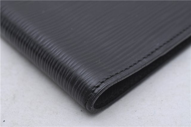 Authentic Louis Vuitton Epi Agenda Bureau Note Cover Black LV 7656D