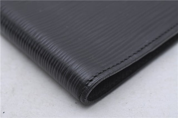 Authentic Louis Vuitton Epi Agenda Bureau Note Cover Black LV 7656D