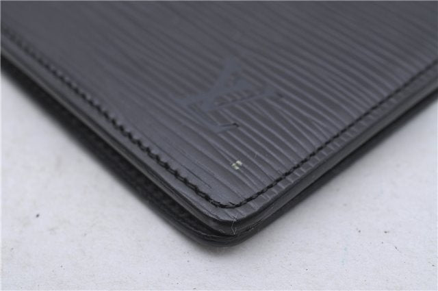 Authentic Louis Vuitton Epi Agenda Bureau Note Cover Black LV 7656D