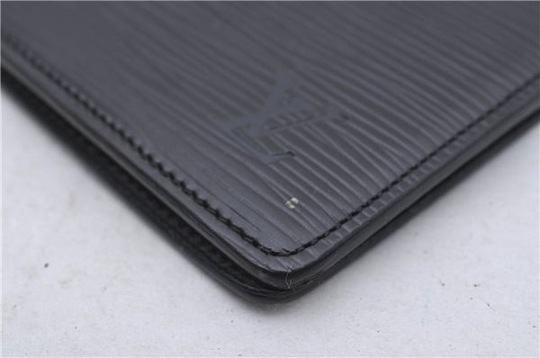 Authentic Louis Vuitton Epi Agenda Bureau Note Cover Black LV 7656D