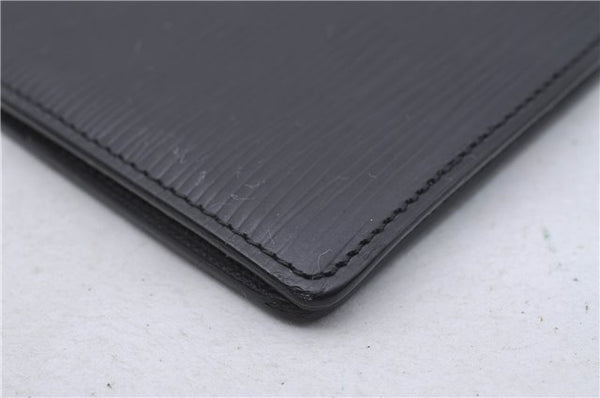 Authentic Louis Vuitton Epi Agenda Bureau Note Cover Black LV 7656D