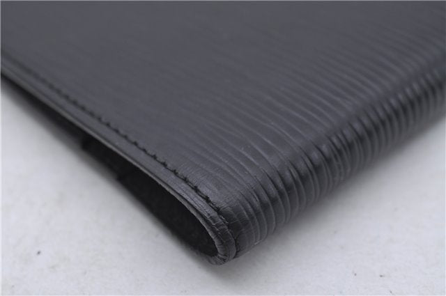Authentic Louis Vuitton Epi Agenda Bureau Note Cover Black LV 7656D