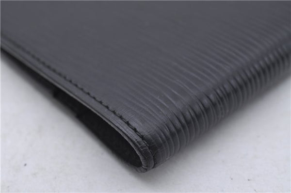 Authentic Louis Vuitton Epi Agenda Bureau Note Cover Black LV 7656D