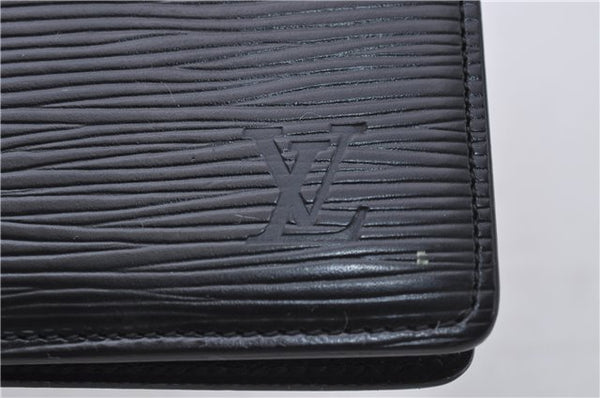 Authentic Louis Vuitton Epi Agenda Bureau Note Cover Black LV 7656D