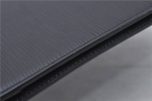 Authentic Louis Vuitton Epi Agenda Bureau Note Cover Black LV 7656D