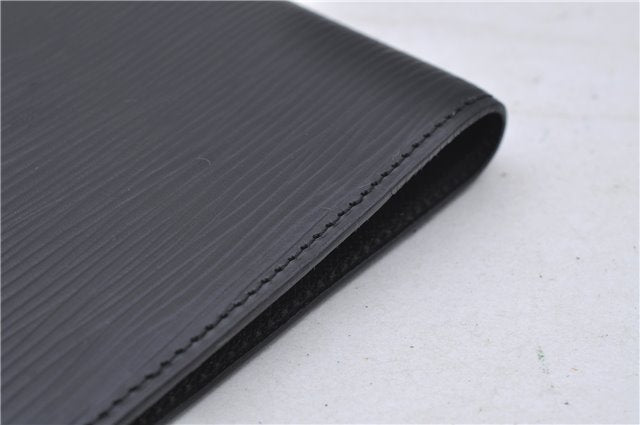 Authentic Louis Vuitton Epi Agenda Bureau Note Cover Black LV 7656D