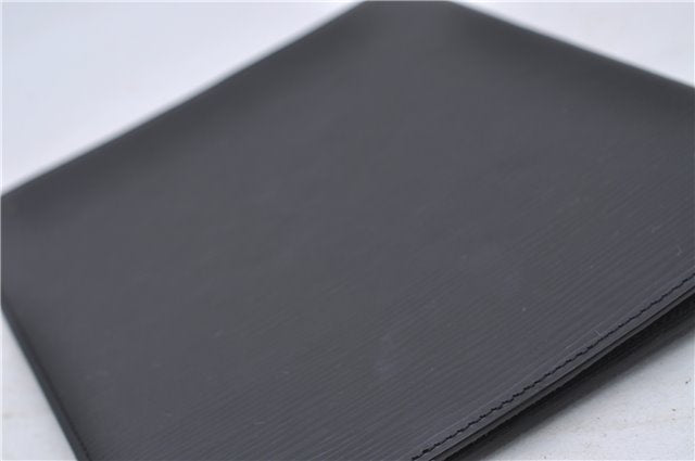 Authentic Louis Vuitton Epi Agenda Bureau Note Cover Black LV 7656D
