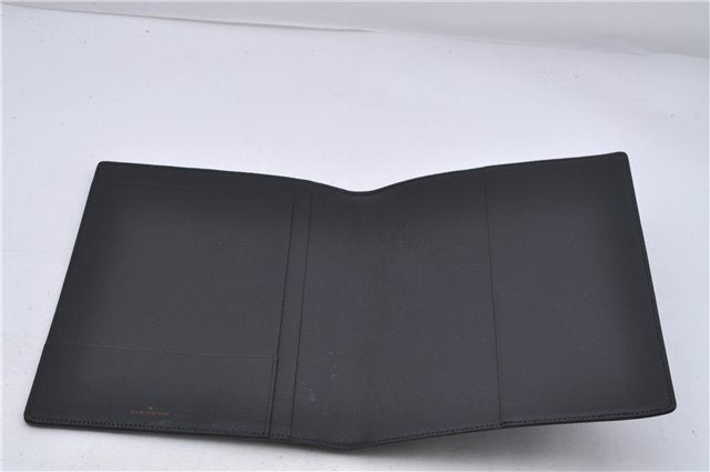 Authentic Louis Vuitton Epi Agenda Bureau Note Cover Black LV 7656D