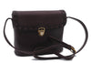 Authentic YVES SAINT LAURENT Shoulder Bag Leather Bordeaux Purple 7658C