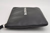 Authentic BALENCIAGA Everyday Clutch Bag Pouch Purse Leather 492465 Black 7658I