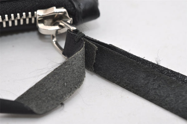 Authentic BALENCIAGA Everyday Clutch Bag Pouch Purse Leather 492465 Black 7658I