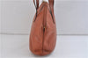 Authentic YVES SAINT LAURENT Logo Shoulder Bag Purse Leather Brown 7660C