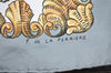 Authentic HERMES Carre 90 Scarf "LVDOVICVS MAGNVS" Silk Gray 7661I