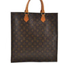 Authentic LOUIS VUITTON Monogram Sac Plat Hand Bag M51140 LV 7662C