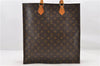 Authentic LOUIS VUITTON Monogram Sac Plat Hand Bag M51140 LV 7662C