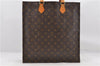 Authentic LOUIS VUITTON Monogram Sac Plat Hand Bag M51140 LV 7662C