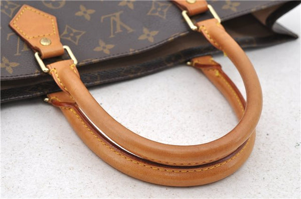 Authentic LOUIS VUITTON Monogram Sac Plat Hand Bag M51140 LV 7662C