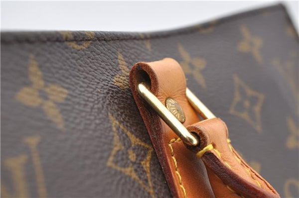 Authentic LOUIS VUITTON Monogram Sac Plat Hand Bag M51140 LV 7662C