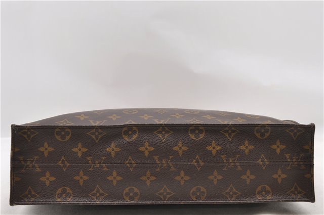 Authentic LOUIS VUITTON Monogram Sac Plat Hand Bag M51140 LV 7662C