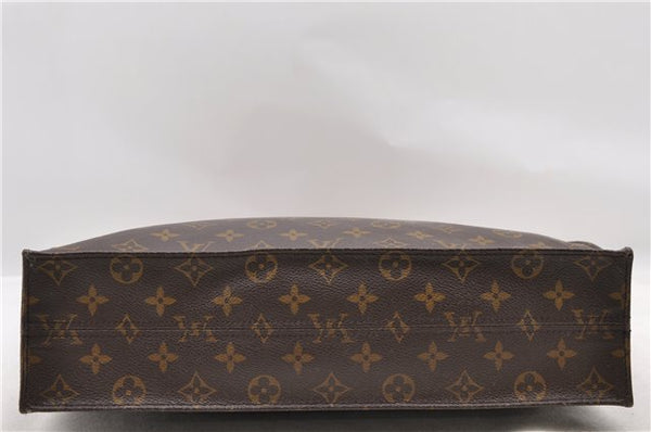Authentic LOUIS VUITTON Monogram Sac Plat Hand Bag M51140 LV 7662C