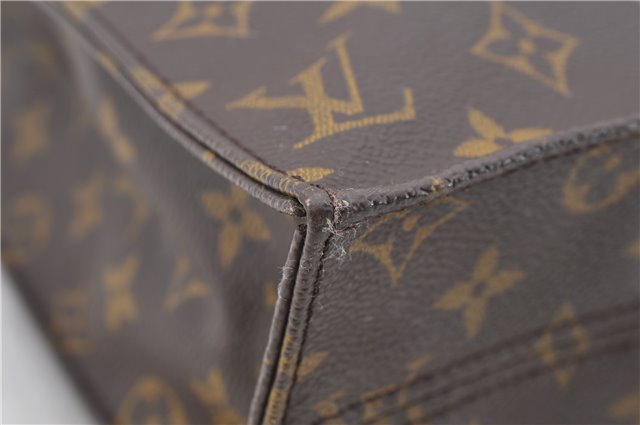 Authentic LOUIS VUITTON Monogram Sac Plat Hand Bag M51140 LV 7662C