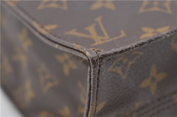 Authentic LOUIS VUITTON Monogram Sac Plat Hand Bag M51140 LV 7662C