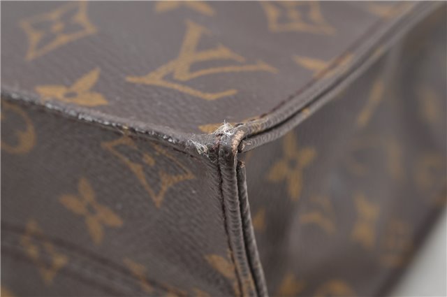 Authentic LOUIS VUITTON Monogram Sac Plat Hand Bag M51140 LV 7662C