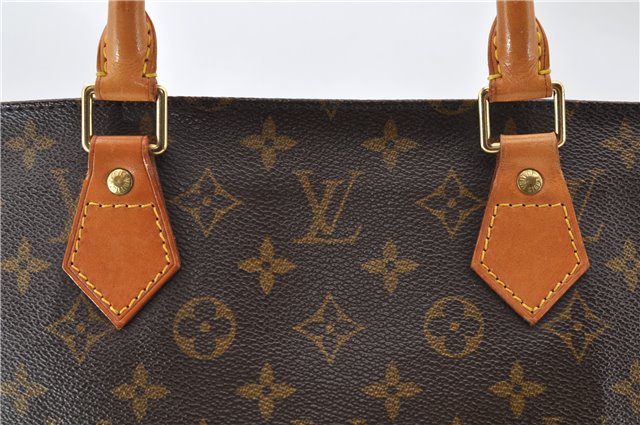 Authentic LOUIS VUITTON Monogram Sac Plat Hand Bag M51140 LV 7662C