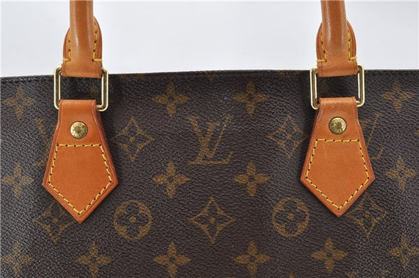 Authentic LOUIS VUITTON Monogram Sac Plat Hand Bag M51140 LV 7662C
