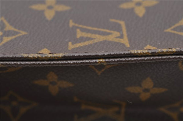 Authentic LOUIS VUITTON Monogram Sac Plat Hand Bag M51140 LV 7662C