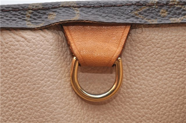 Authentic LOUIS VUITTON Monogram Sac Plat Hand Bag M51140 LV 7662C