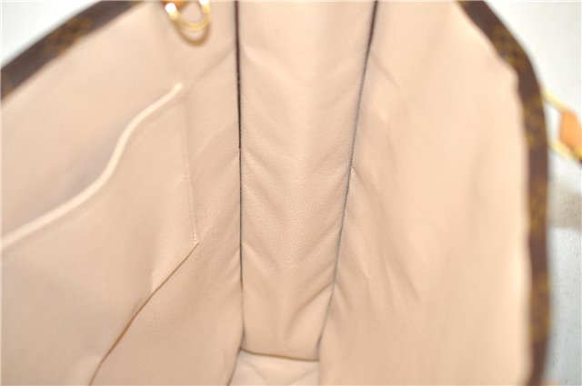 Authentic LOUIS VUITTON Monogram Sac Plat Hand Bag M51140 LV 7662C