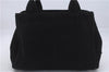 Authentic PRADA Canapa SS 2Way Shoulder Hand Bag Purse Canvas Black 7667D