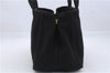 Authentic PRADA Canapa SS 2Way Shoulder Hand Bag Purse Canvas Black 7667D