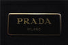 Authentic PRADA Canapa SS 2Way Shoulder Hand Bag Purse Canvas Black 7667D