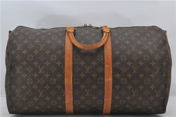 Authentic Louis Vuitton Monogram Keepall Bandouliere 55 M41414 Boston Bag 7667E