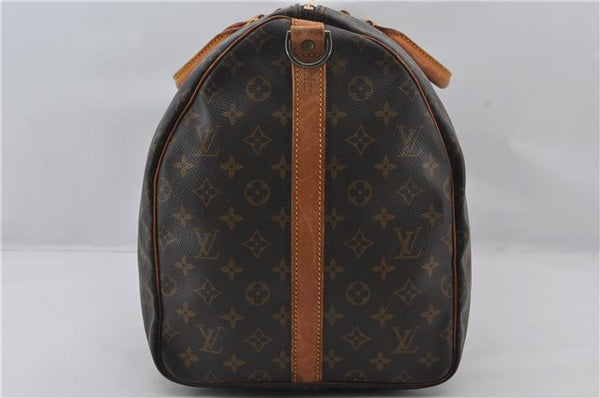 Authentic Louis Vuitton Monogram Keepall Bandouliere 55 M41414 Boston Bag 7667E