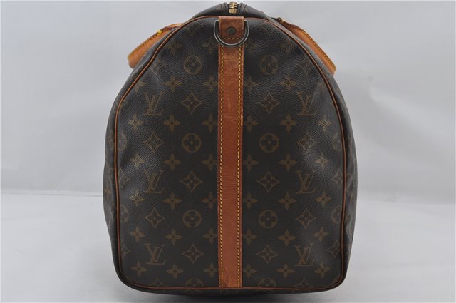 Authentic Louis Vuitton Monogram Keepall Bandouliere 55 M41414 Boston Bag 7667E