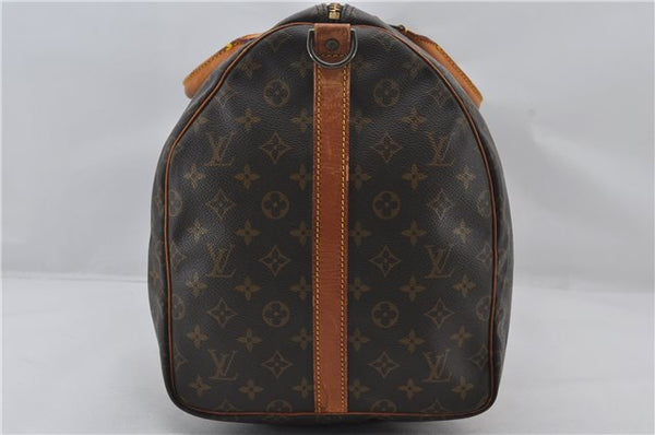 Authentic Louis Vuitton Monogram Keepall Bandouliere 55 M41414 Boston Bag 7667E