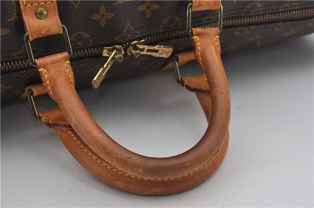 Authentic Louis Vuitton Monogram Keepall Bandouliere 55 M41414 Boston Bag 7667E