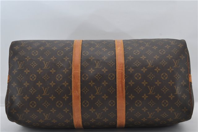 Authentic Louis Vuitton Monogram Keepall Bandouliere 55 M41414 Boston Bag 7667E