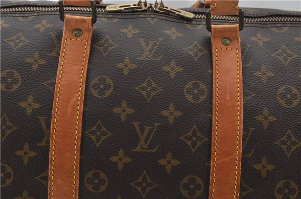 Authentic Louis Vuitton Monogram Keepall Bandouliere 55 M41414 Boston Bag 7667E