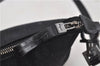 Authentic Ferragamo Gancini Canvas Leather Shoulder Hand Bag Purse Black 7668D