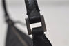 Authentic Ferragamo Gancini Canvas Leather Shoulder Hand Bag Purse Black 7668D