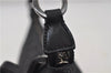 Authentic Ferragamo Gancini Canvas Leather Shoulder Hand Bag Purse Black 7668D