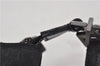 Authentic Ferragamo Gancini Canvas Leather Shoulder Hand Bag Purse Black 7668D