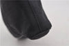 Authentic Ferragamo Gancini Canvas Leather Shoulder Hand Bag Purse Black 7668D